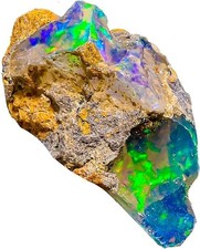 AA Natural Ethiopian Welo Opal Rough Stone   Ultra Fire Striking Raw Crystal