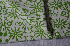 Hand Block 100 Cotton Floral Fabric 4 Yard NO TARRIF CHARGES 100 ZK-116