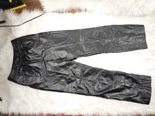 Vintage Sears Women's Black Leather Biker Pants Slim- Small / 26in