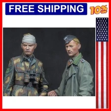 1/35 Scale Die-Cast Resin Figure Model Kit WWII German Officer in Normandy Se...