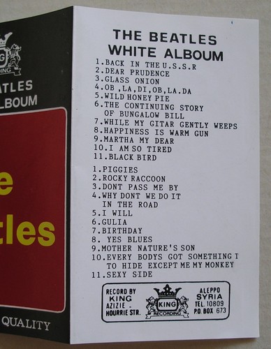 THE BEATLES THE WHITE ALBUM *RARE SYRIAN CASSETTE TAPE* - Picture 3 of 6