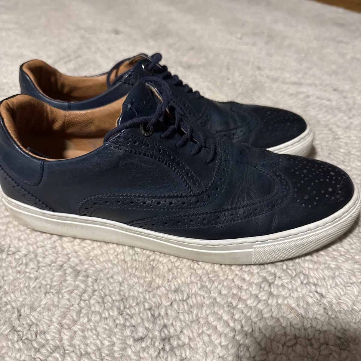 Ted Baker NEW Men\'s 41EU/8.5US Blue Leather & Suede Casual Sneakers Shoes $190? Ted Baker Blue Solid Casual Shoes for Men for sale | eBay main image 4