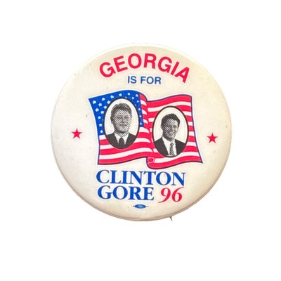 1996 Bill Clinton for President Georgia 50 State Pin 1.5'' Button Al Gore Pinback