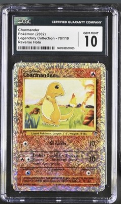 2002 charmander pokemon card 2002 Pokemon Expedition Charmander #98 CGC 10 PRISTINE