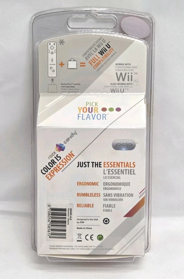 PDP Rock Candy Cherry Controller For Nintendo Wii & Wii U PDP Brand New Sealed  - Image 4 of 4