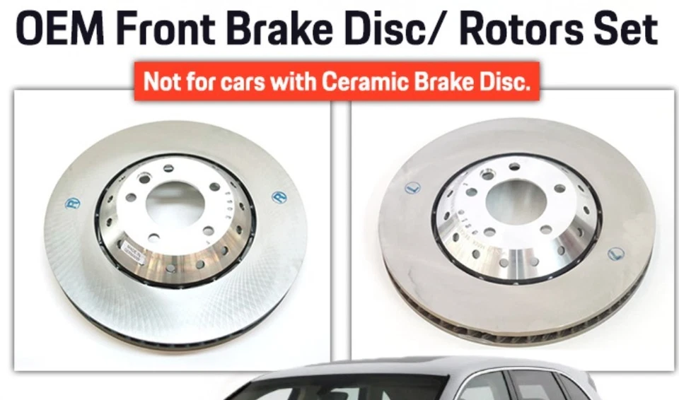 Juego completo de disco/rotor de freno delantero Porsche Cayenne 958 2011-2018 (se necesita vin) Foto 2 de 2