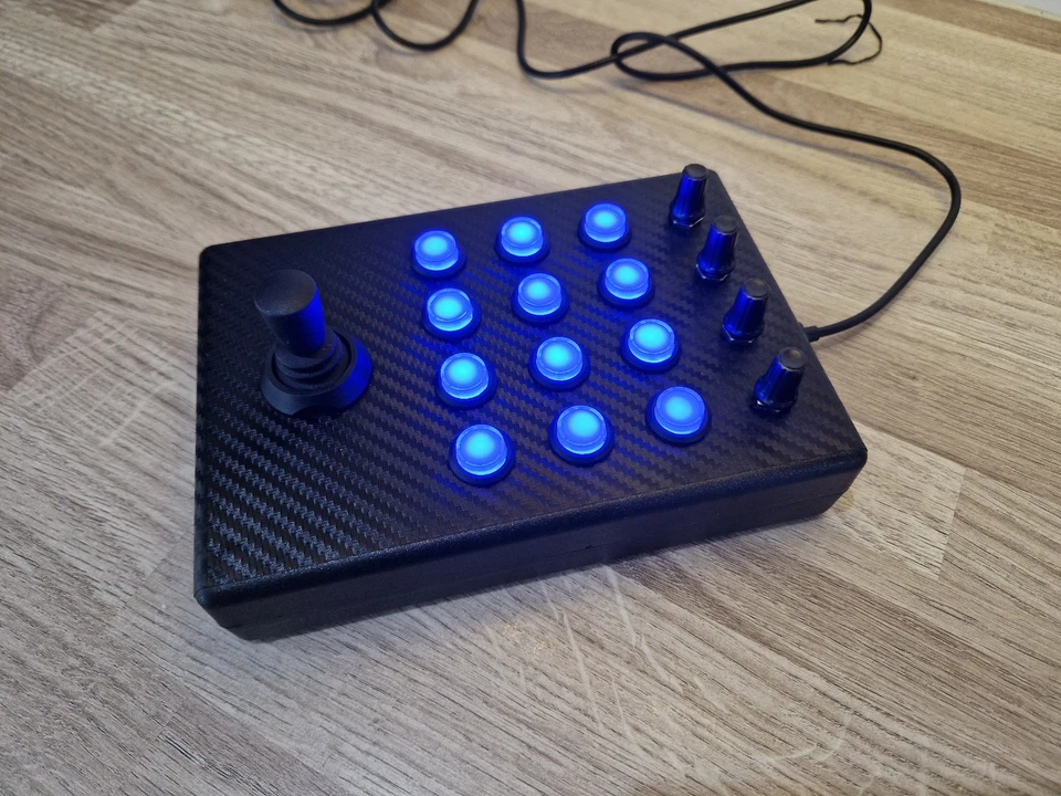 Button Box for PC/consoles sim racing/flight sim/ets2/farm sim, joystick, LEDS B - Image 4 of 4