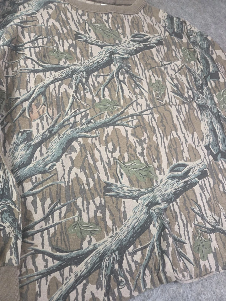 Vintage Mossy Oak Treestand T Shirt Men’s Large Camo Hunting USA - Image 2 of 4