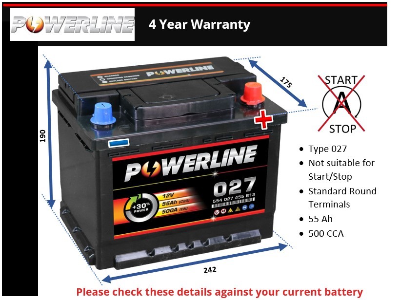 Battery fits AUDI Q3 A5 Q5 TT S3 A3 A4 Allroad A4 A6 S4 A1 027 500A New