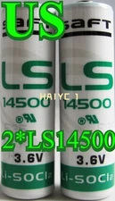 2 PCS Saft LS 14500 LS14500 AA 3.6V Lithium Battery