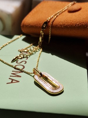 MISSOMA brand new 18 k gold plated Pendant Necklace minimalist design .