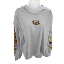 WEAR Erin Andrews LSU Tigers Long Sleeve Tee Shirt Womens Large NEW