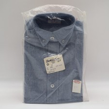 Jack Tar Boys 3T Vintage Blue Oxford Short Sleeve Button Down Shirt USA Made 339