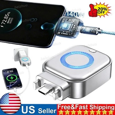 140W Smart Auto Stop Charging Adapter,Intelligent Power Cut-Off-Protectors-USA