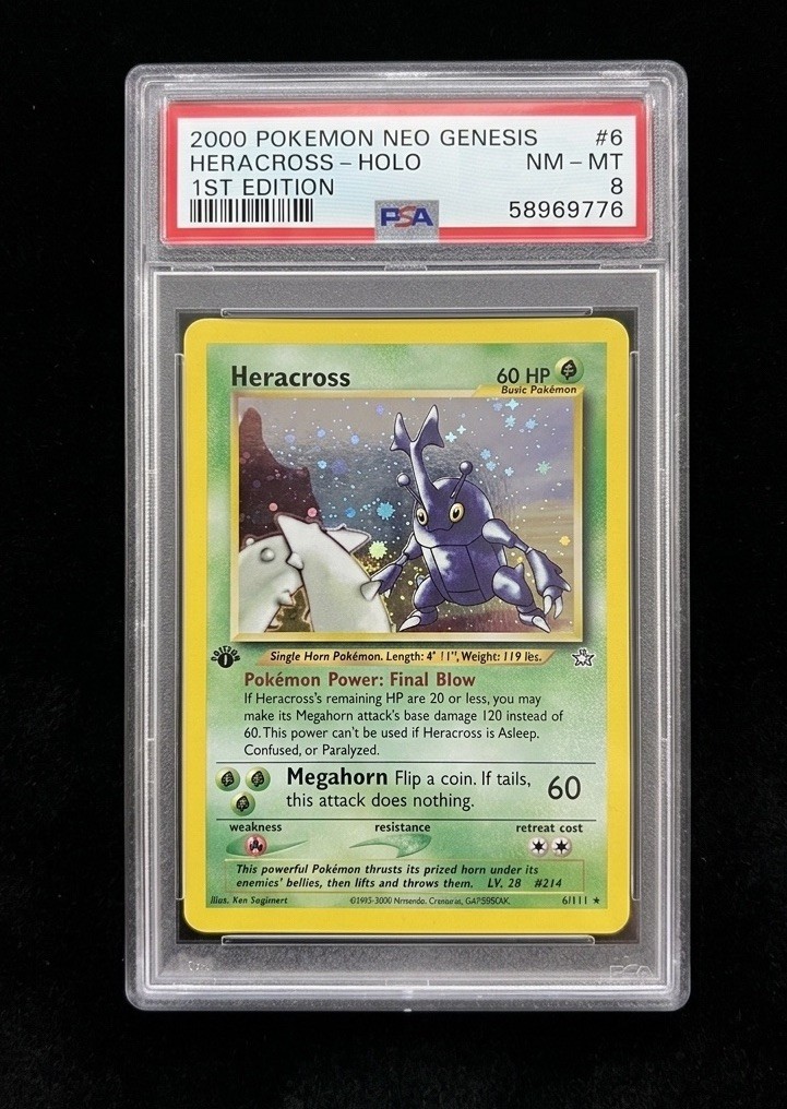 2000 POKEMON NEO GENESIS #6 HERACROSS-HOLO PSA 6