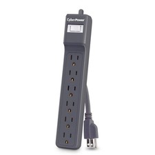2 ft 6-Outlet Surge Protector - GREY, PINK and BLUE COLORS - might get any color