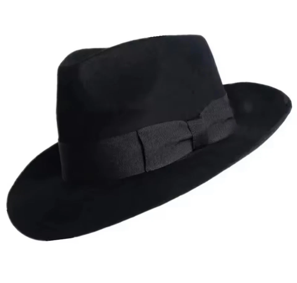 1:1 Michael Jackson Concert Danse Fedora Classique Noir Large Bord Jazz G - Photo 1/1