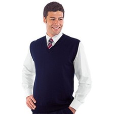 ISACCO Unisex Wool Blend Vest Blue 