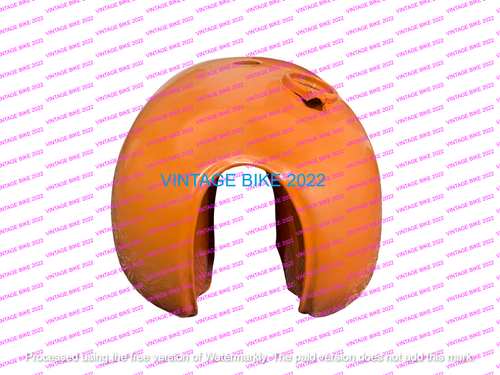 BSA A65 Spitfire 4 galones naranja gas combustible gasolina tanque + tapa... - Imagen 6 de 7