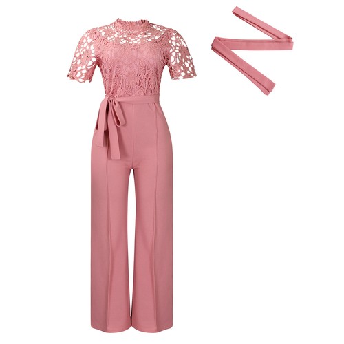 Frauen Pullover Bankett Bodysuit Hochzeit Overalls Elegant Runder Kragen Abend - Picture 6 of 29