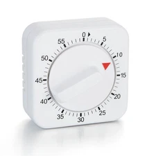 Mechanical Timer Game Count Down Counter 1Hr/60Min Alarm Kitchen Cooking Tool V