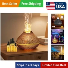 Essential Oil Diffuser Volcano Fire Flame Aromatherapy Diffuser Ultrasonic
