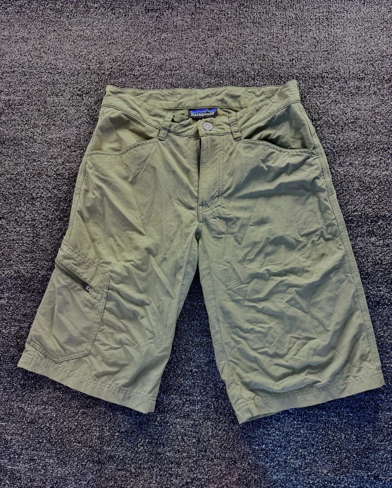 Patagonia Men’s Shorts 28 Olive Green Hiking Trail Outdoor