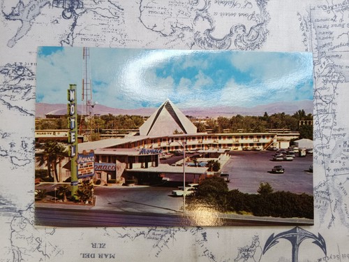 Vintage 60er Jahre The Monaco Motel Las Vegas NV Postkarte unbenutzt