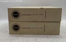 Kodak Carousel Transvue Projector 80 Or 140 Slide Trays 2 Pcs Not Tested