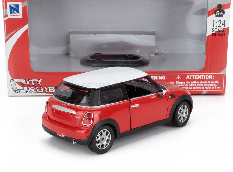 MODELLINO AUTO STATICO NEWRAY MINI COOPER 2006 ROSSO MODELLISMO SCALA 1/24 - Immagine 2 di 4