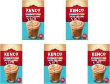 Kenco Iced Hot Salted Caramel Latte Sachets x8 (Pack of 5, Total 40 Sachets)