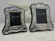 Lovely Pair of Sterling Silver Nursery Photo Frames by Arthur Price London 1994