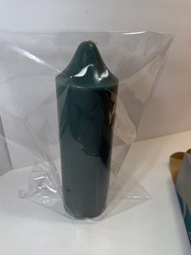 PartyLite Balsam Pine 3 X 9 Inch Bell Top Pillar Candle New Some Marks