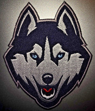 UCONN HUSKIES Embroidered Iron/Sew On Patch 3.25"X4" SHIPPED FROM USA