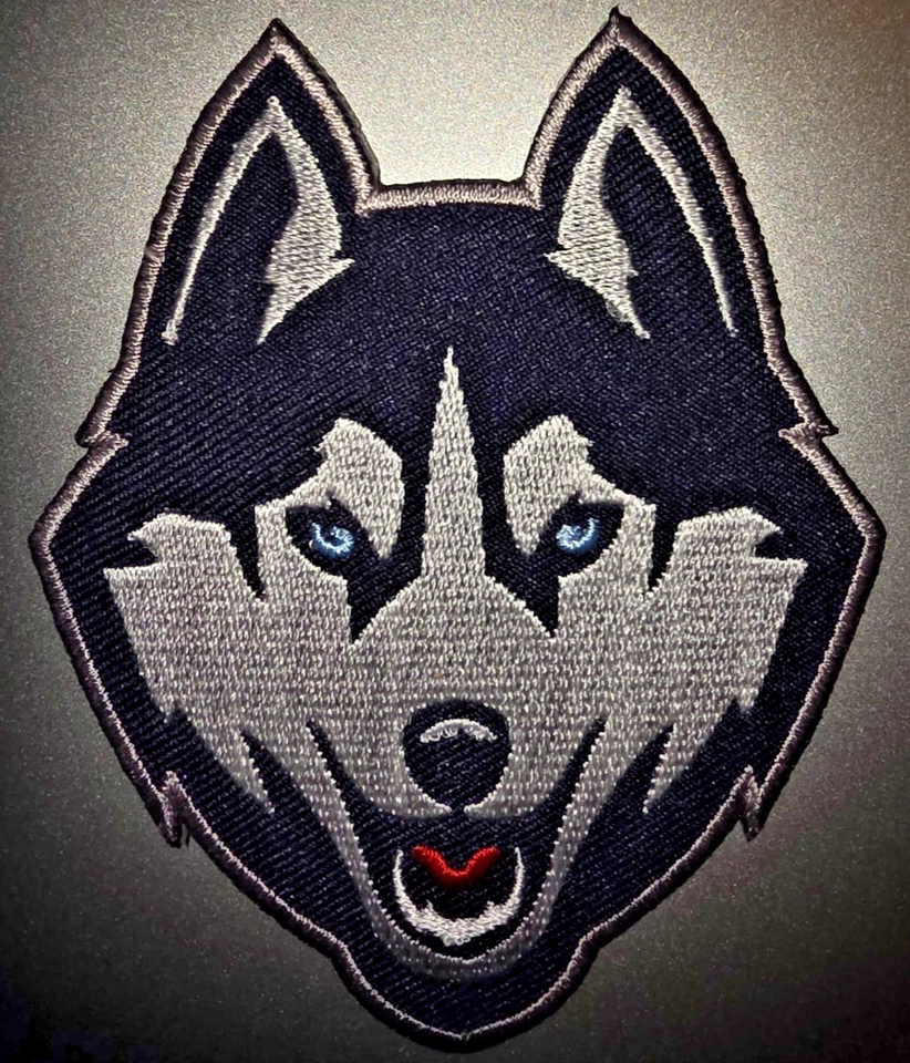 UCONN HUSKIES Embroidered Iron/Sew On Patch 3.25"X4" SHIPPED FROM USA