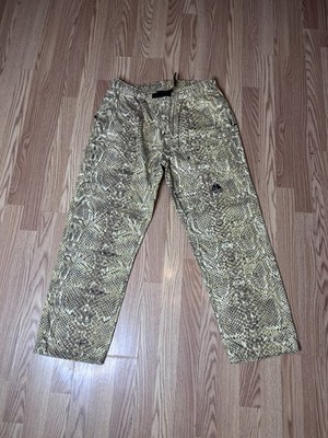 Supreme X Nike ACG Denim Pants Gold XL Elastic Belted snakeskin In
