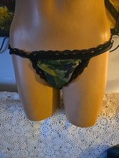 Vintage Panty String Bikini Size Medium Camelflash All Nylon