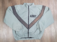 US Army IPFU Jacket Large Regular Gray Reflective PT Windbreaker Military