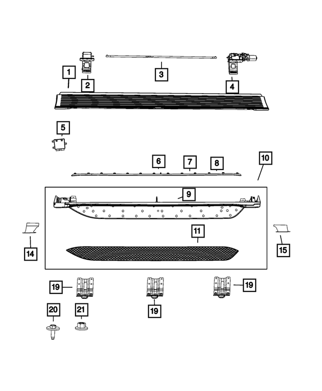 Genuine Mopar Power Running Board Hinge Right 68565512aa