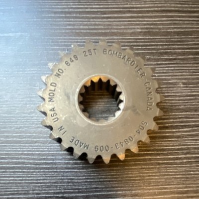 Ski-Doo Drive Gear 25 Tooth 15 Spline For 13 Plate Wide Chain OEM 504-0843-009