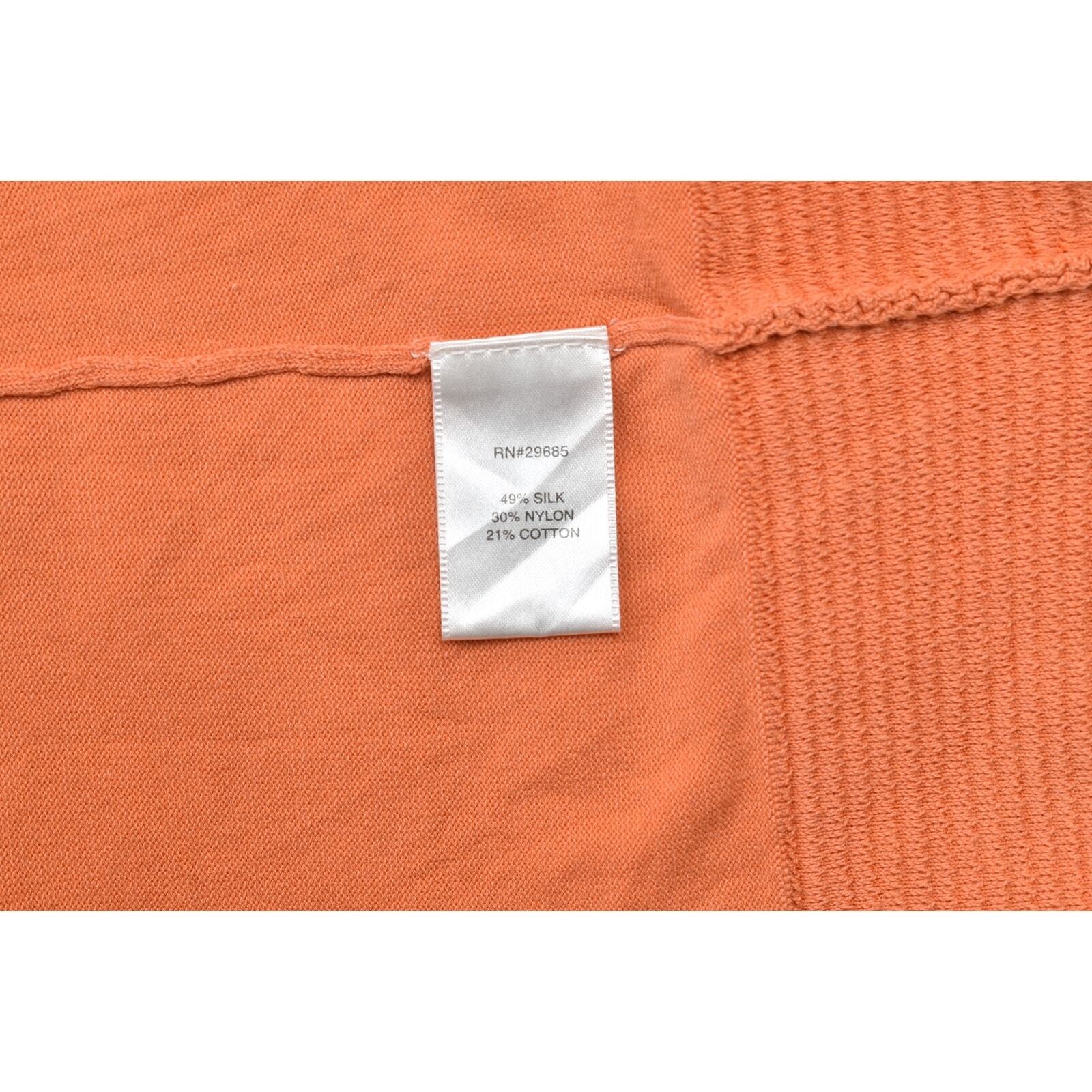 Pendleton Orange Silk Blouse 1X Plus Preowned Key… - image 2