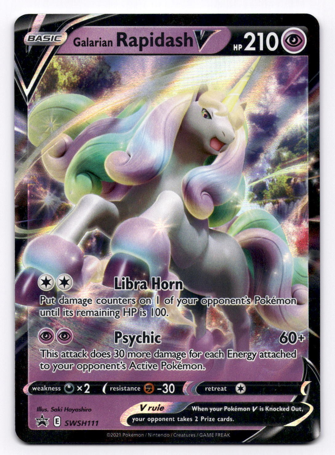 Galarian Rapidash V SWSH: Sword & Shield Promo Cards - Pokemon NM SWSH111