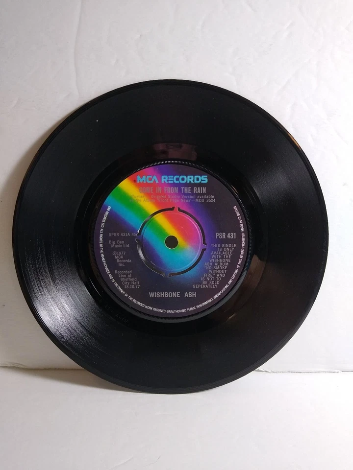 Wishbone Ash -  Lorelei 7" Vinyl Single 1977 MCA Rock 45 RPM UK Import + Sleeve - Image 3 of 4