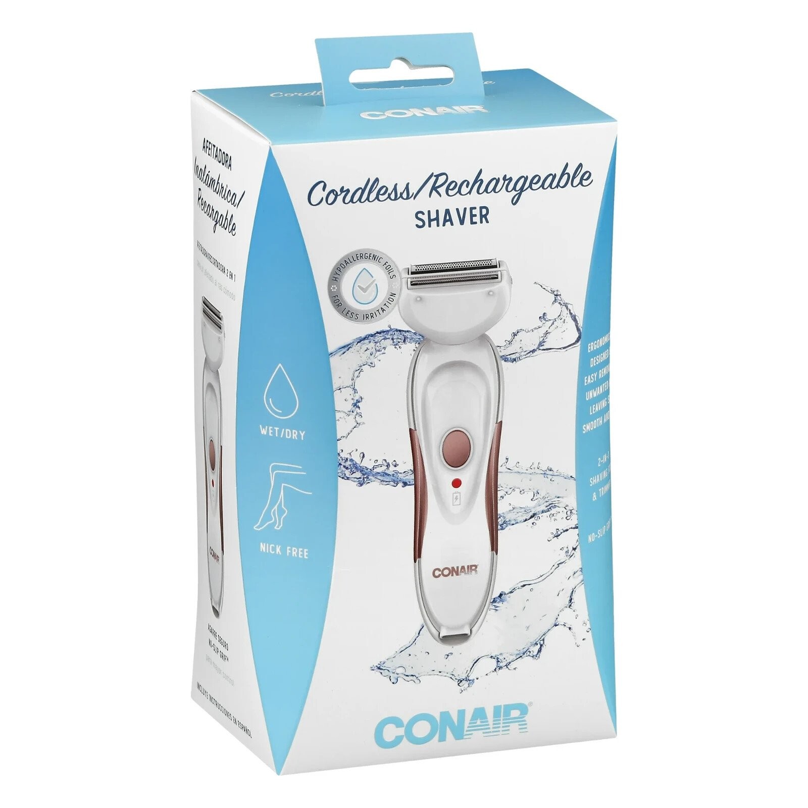 Conair Cordless Rechargeable Shaver Wet Dry LWD30R