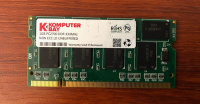 Komputer Bay 1GB DDR DDR1 333MHz SO-DIMM Laptop Ram Non-ECC Unbuffered