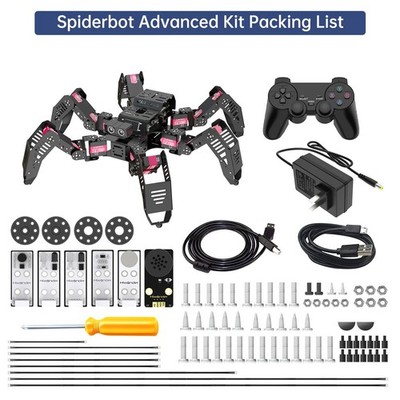 Hiwonder Spiderbot Hexapod Robot Assembled Bionic Robot for Programming