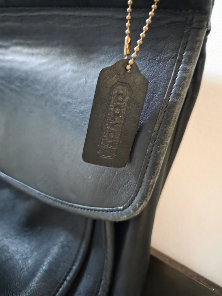 De colección Beekman Coach 5266 Maletín de Cuero Negro Bolso Mensajero Sin Hombro Str Foto 4 de 4