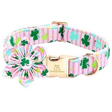 St. Patrick's Day Collar with Flower-Lucky X-Large Pack of 1  B:Pink Clover