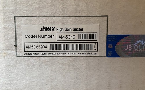 UBIQUITI AM-5G19 90 Gradi ANTENNA SETTORIALE 20 Db NUOVA - Zdjęcie 2 z 3