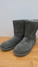 KOOLABURRA BY UGG KOOLA SHORT GRAY SUEDE SHEEPSKIN WOMEN'S BOOTS SIZE US 7